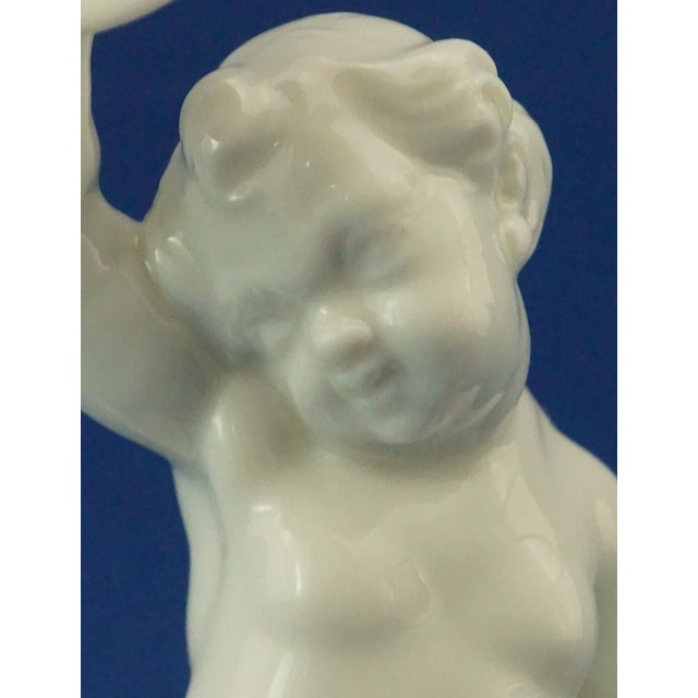White 19th Century Porcelain Cherub Putto Sculpture by Anton Bustelli for Nymphenburg, Germany, 1800s For Sale - Image 8 of 18