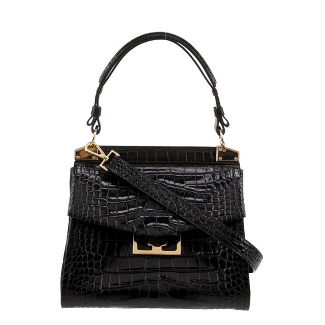 Givenchy 2020s Givenchy Embossed Leather Shoulder Bag Top Handle Mystic Mini Croc-Embossed, Attributed For Sale - Image 4 of 14
