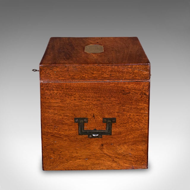 Antique Four Decanter Storage Box, English, Bottle Case, Bramah Lock, Georgian For Sale - Image 6 of 11