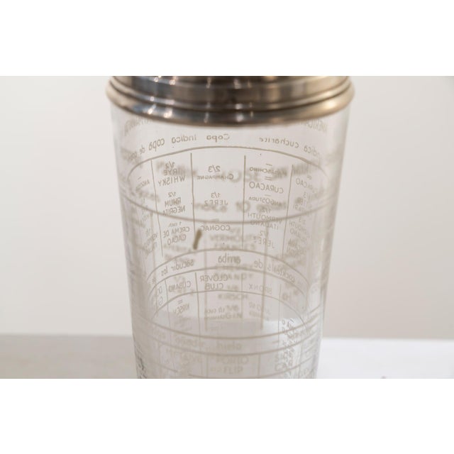 Silver and Glass Cocktail Shaker, 1940s For Sale - Image 6 of 11