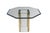 Hollis Jones Style Hollywood Regency Table, circa 1980s. Features a thick octagonal beveled glass top over a square...