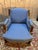 Traditional Napoleon III Chairs in Blue, Set of 2 For Sale - Image 3 of 7