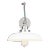 Chapman & Myers by Visual Comfort Studio Wellfleet Double Arm Wide Task Sconce, Matte White & Polished Nickel For Sale
