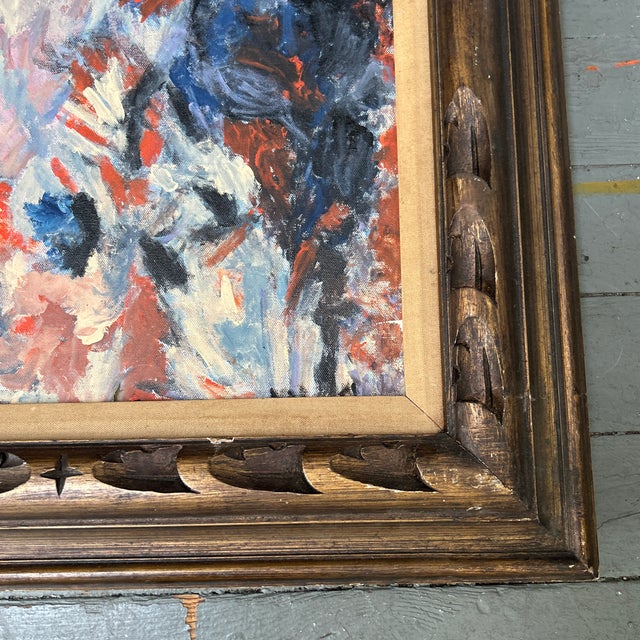 1970’s Original Abstract Expressionist Figure Painting on Canvas For Sale - Image 4 of 6