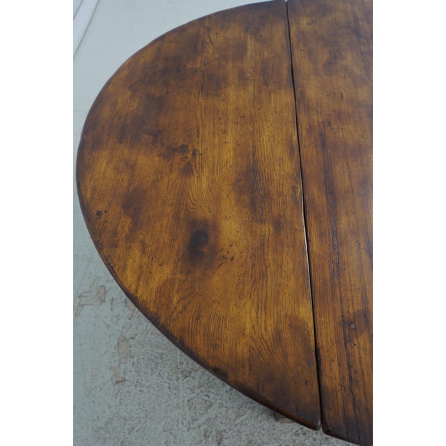 Vintage English Oak Gate Leg Drop Leaf Dining Table For Sale - Image 13 of 17