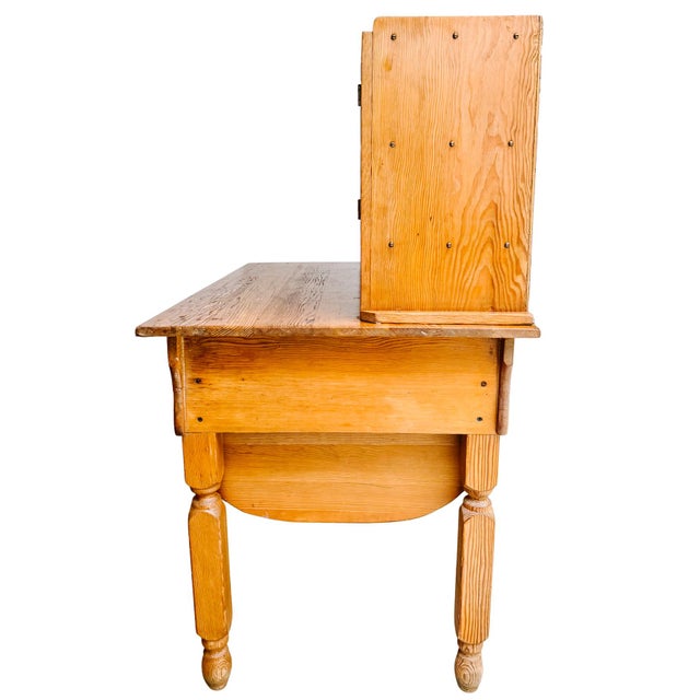 Antique American Primitive Handmade Pine Possum Belly Baker's Cabinet For Sale - Image 14 of 16