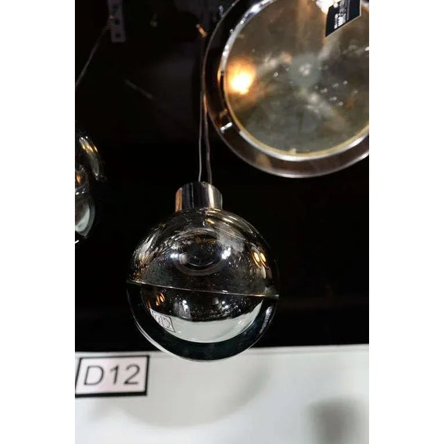 Seguso Seguso Grey Glass Globe Pendant Light For Sale - Image 4 of 6