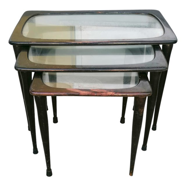 Vintage Nesting Tables, 1950s, Set of 3 For Sale