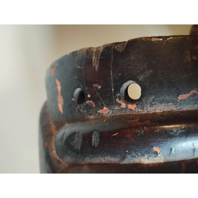 1960s Mende Crescent-Moon Wooden Helmet Mask, Sierra Leone, 1960 For Sale - Image 5 of 6