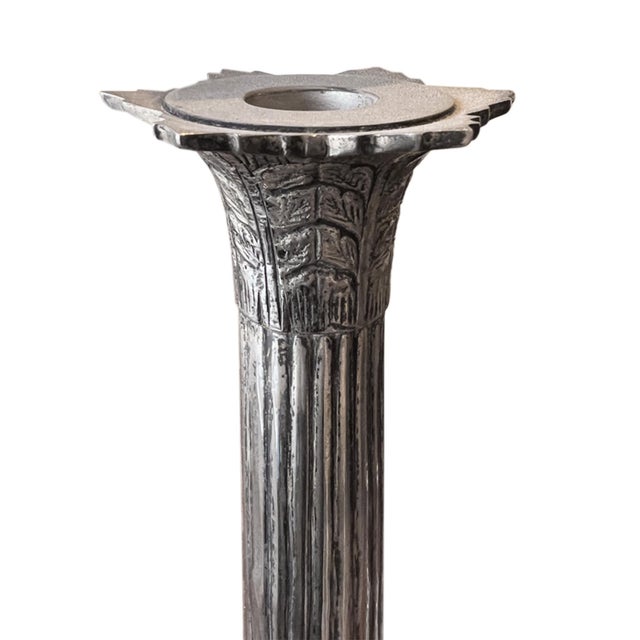 Silver-Plated Candlesticks, 1970s, Set of 2 For Sale - Image 3 of 6