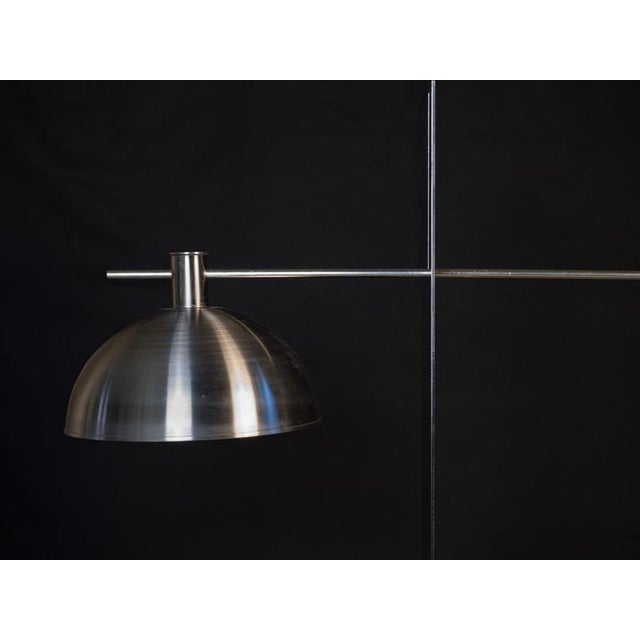 Equo 2.1 Floor Lamp in Iron with Travertine and Stainless Steel by D´ARK Atelier For Sale - Image 6 of 13