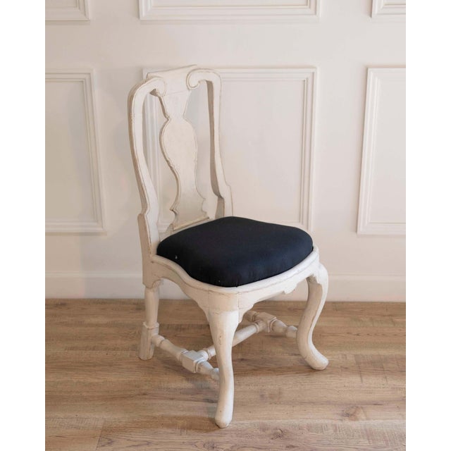Off-white Set of eight Swedish chairs dates to the mid-18th century, circa 1760 For Sale - Image 8 of 11