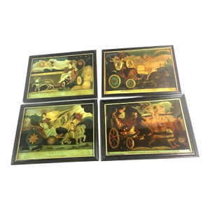 Britannia's Triumph Regency Period Eglomise Mezzotints Set of 4 by Walker&Hinton