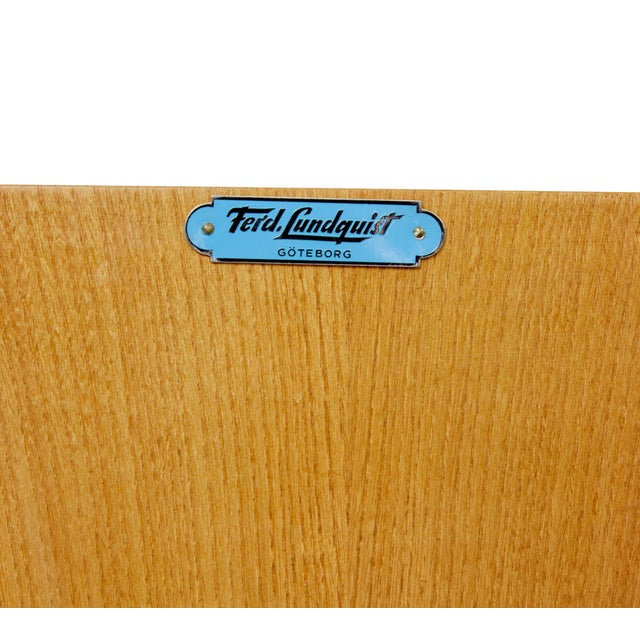 1950s Mid-Century Elm Low Open Bookcase by Ferdinand Lundquist, 1950s For Sale - Image 5 of 12