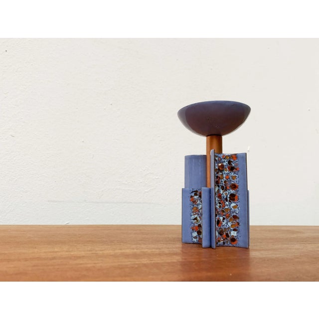 Vintage Enamel Candleholder, in Very Good conditions. Designed 1970 to 1979