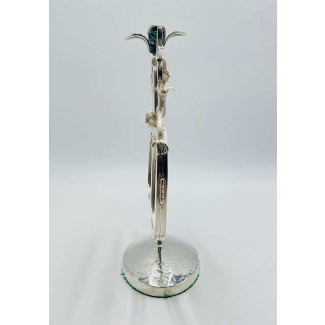 1980s 1980s Emilia Castillo Monkey Picture Frame With Malachite Inlay, Taxco Mexico For Sale - Image 5 of 18