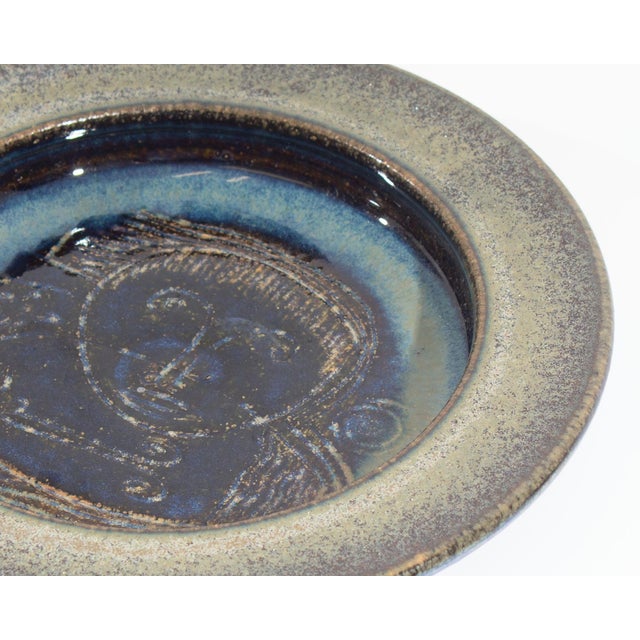 Ceramic Edwin and Mary Scheier Signed Studio Pottery Dish For Sale - Image 7 of 8