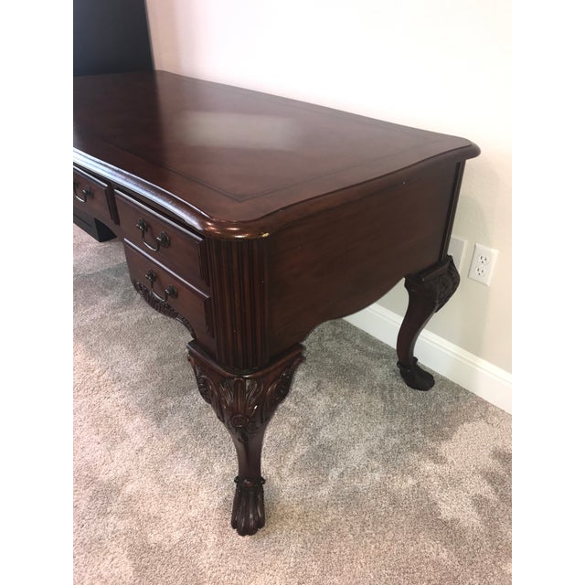 Sligh Ellis Line Mahogany Claw Foot Leather Top Writing Desk Chairish