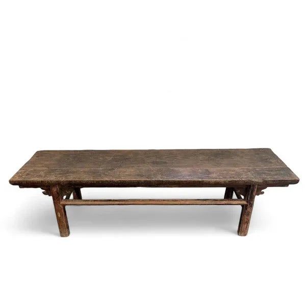 Chinese Naturally Aged 84" Inch Long Antique Chinese Bench For Sale - Image 3 of 8