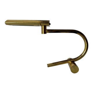 Mid Century Modern Brass Swivel Articulating Desk Lamp For Sale