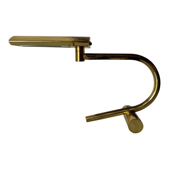 Mid Century Modern Brass Swivel Articulating Desk Lamp/Sold For Sale
