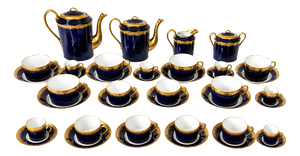 Limoges Porcelain Tea and Coffee Service, 1980s, Set of 22