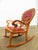 Victorian Antique Carved Oak Green Man Rocking Chair in Red Tufted Leather ~ Northwind Face For Sale - Image 3 of 17