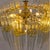 Mid-Century Glass Tubes and Brass Chandelier by Gaetano Sciolari for Lightolier, in Good conditions. Designed 1960 to 1969...