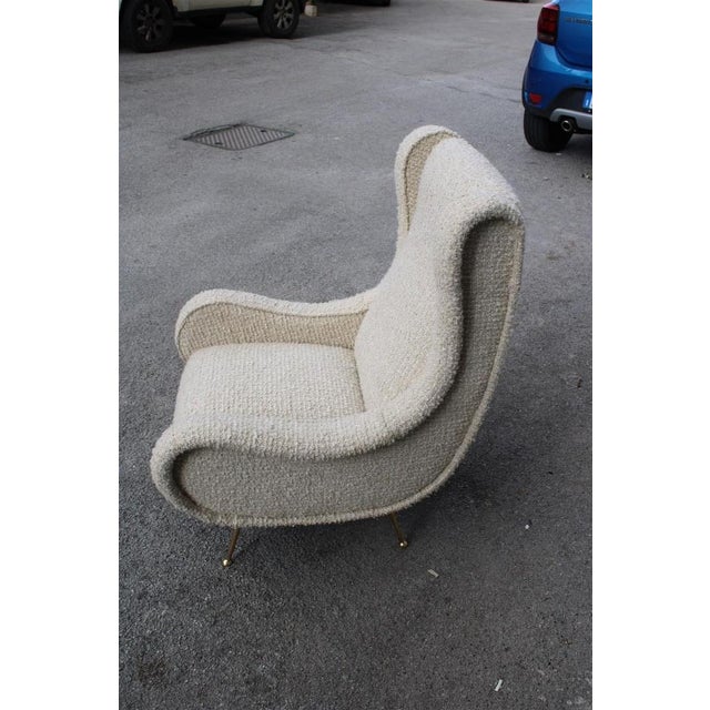 Senior Armchair in Wool & Brass by Marco Zanuso, 1950s, in Very Good conditions. Designed 1950 to 1959 This piece has an...