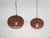 About this item Brown rattan globe pendant lights. Both in good working condition. Up to 250V (Europe/UK Standard).The...