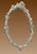 Vintage Carolina Mirror, Cream Oval Floral & Leaf Wall Mirror With Gold Highlights For Sale - Image 13 of 14