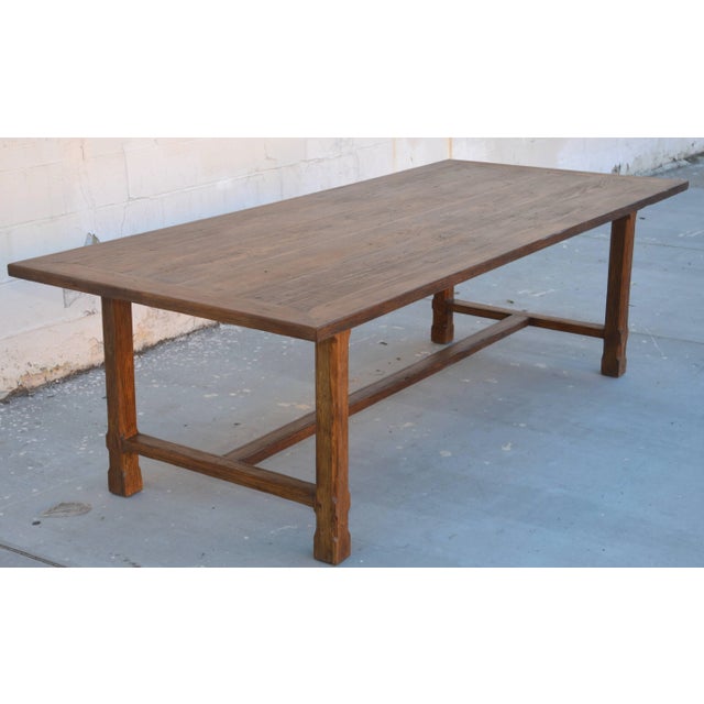 Custom Farm Table in Reclaimed Heartwood, Built to Order by Petersen Antiques For Sale - Image 10 of 13