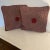 Vintage Diamond Cut Chenille Pillows With Rosette, a Pair For Sale In Raleigh - Image 6 of 6