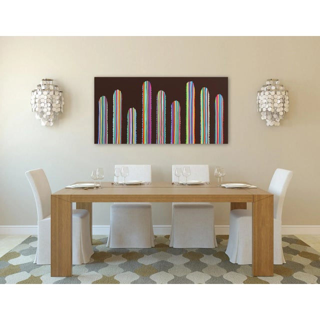 Textile "Castano" Contemporary Minimalist Original Acrylic Painting by Will Beger For Sale - Image 7 of 9