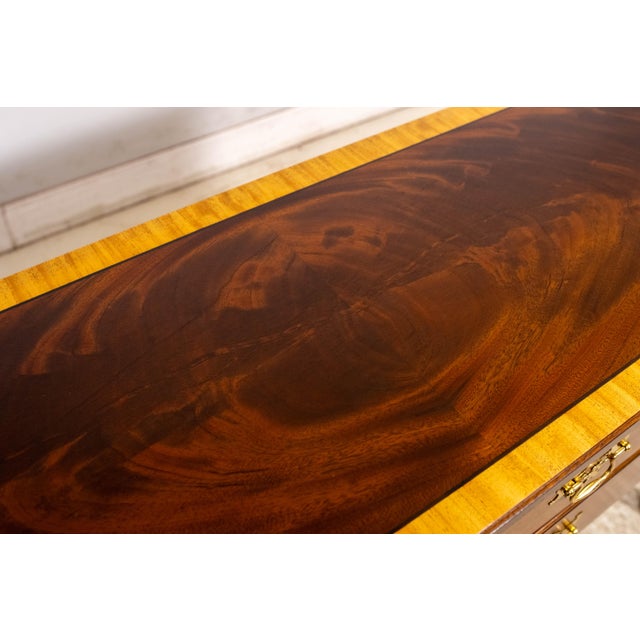 1990s Madison Square 4 Drawer Mahogany Server Commode For Sale - Image 12 of 16