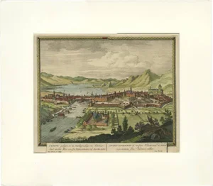 Pieter Schenk the Elder, Geneva, Switzerland, 1702, Hand-Coloured Print