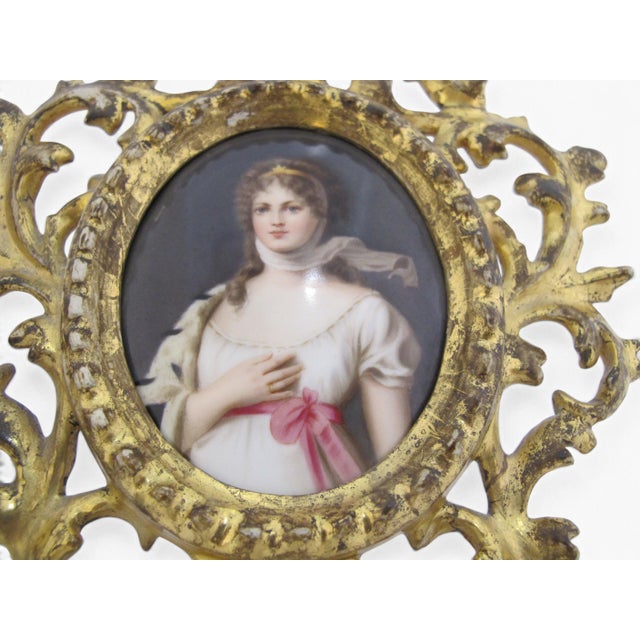 19th Century Queen Louise of Prussia Miniature Gustav Richter Antique Gilt Framed Painting For Sale - Image 5 of 12