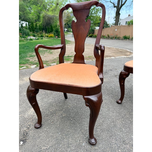 Baker Furniture Company 1920s Set of 6 Baker Furniture Historic Charleston Queen Anne Mahogany Dining Chairs For Sale - Image 4 of 7