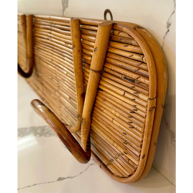 Found this gorgeous pencil reed and bamboo Gabriella Crespi "style" coat rack at an estate sale in central Italy. It's in...
