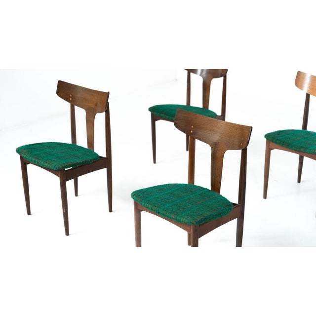 Mid-Century Modern Chairs in Wood and Fabric, Italy, 1960, Set of 6 For Sale - Image 6 of 18