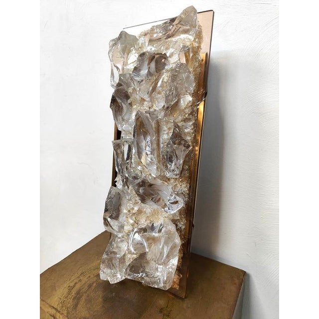 Vintage Transparent Glass Wall Lamp attributed to Cosack Leuchten, 1970s For Sale - Image 6 of 9