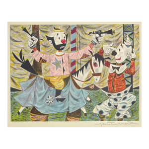 1953 Fletcher Martin Circus Lithograph