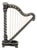 Miniature Silver Harp For Sale