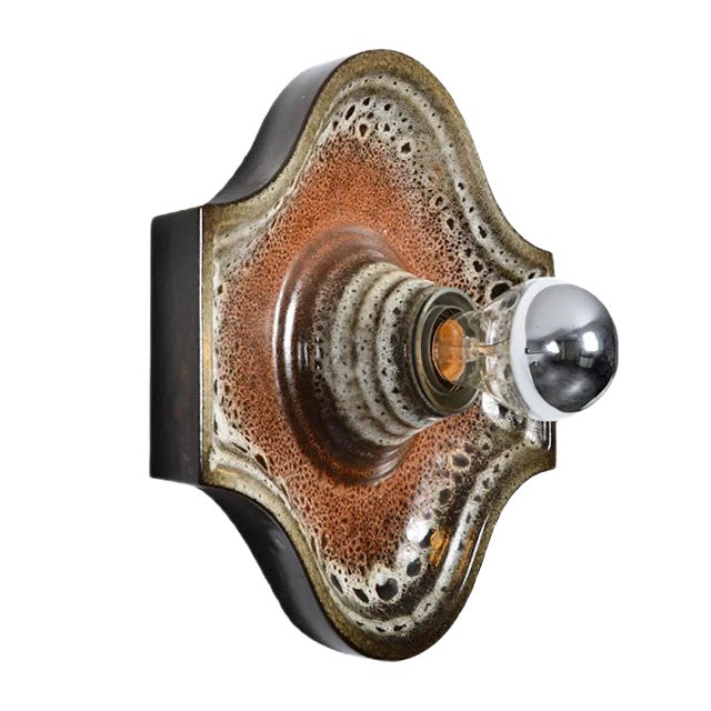 Fat Lava Ceramic Sconce from Hustadt Leuchten, 1970s For Sale