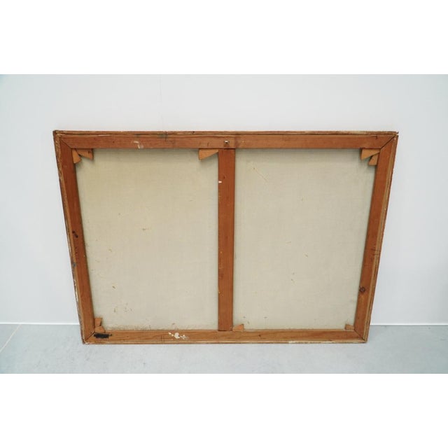 Maurice Boel, Blue Abstract Composition, Belgium, 1962, Oil on Canvas For Sale - Image 17 of 18