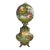 Vintage French Floral Glass Hurricane Table Lamp For Sale