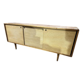 Mid Century Modern Teak Wood Media Console For Sale