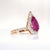 18k Yellow Gold Ruby & Diamond Ring With 2.33ct Pear-Cut Ruby For Sale - Image 4 of 9