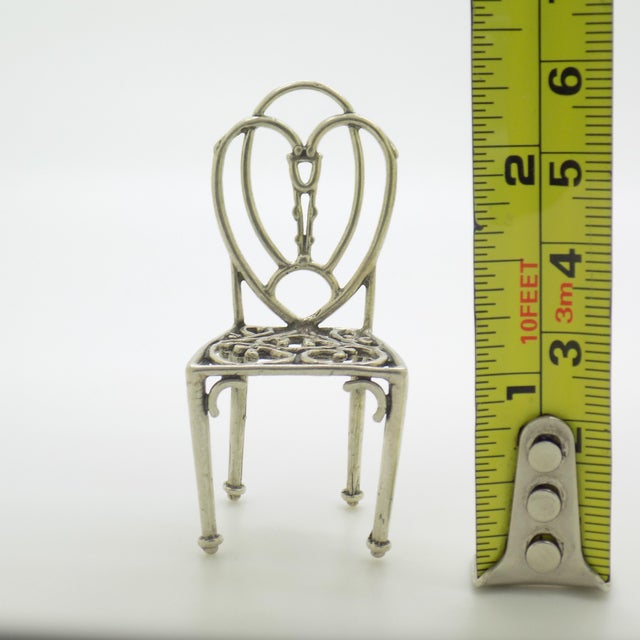 Vintage Italian Handmade Silver 800 Chair Figurine, Arezzo, 1970s For Sale - Image 11 of 12