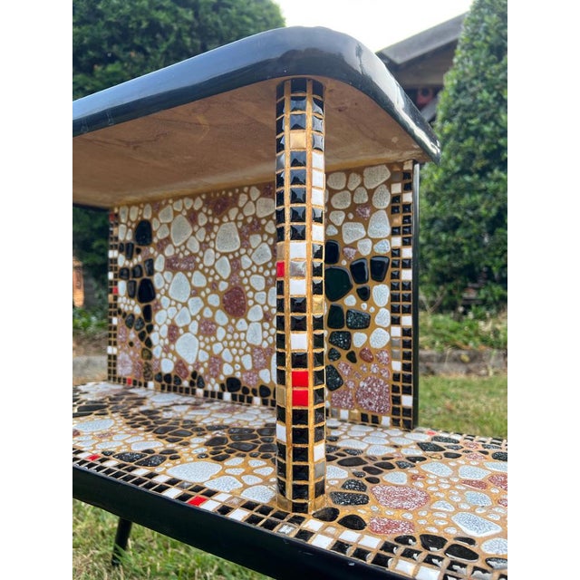 Mid-Century German Plant Stand with Mosaic Stones, 1970s For Sale - Image 12 of 18